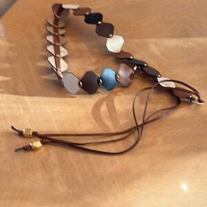 Tory Burch Geometric Leather Belt